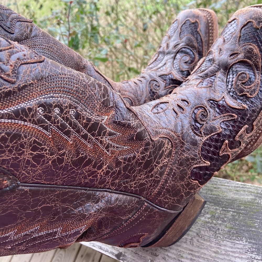 Corral Tan Leather Cowboy Boots